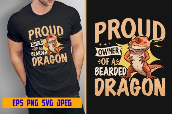 A Bearded Dragon Graphic Design Asset for Print Templates