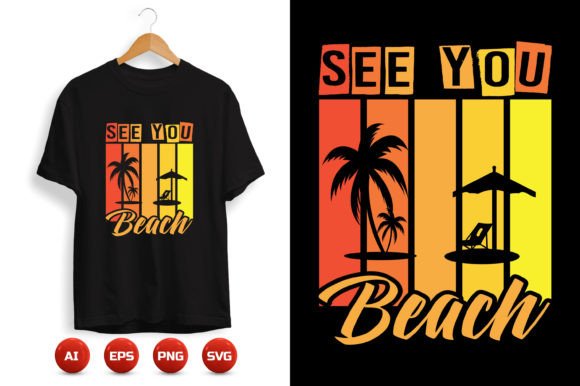 Beach T-shirt Design 07: A Graphic Asset for Local Branding