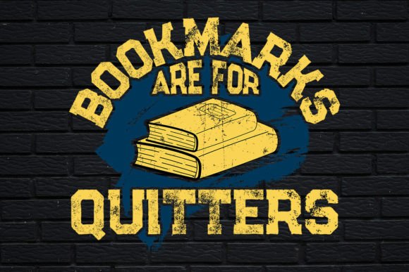Bookmark Quitter Graphics for Print Templates & T-shirts