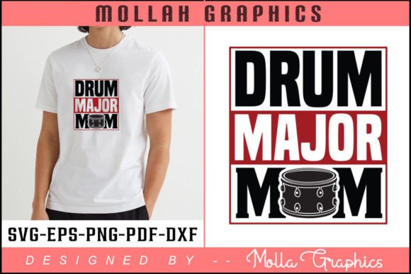 Drum Major Mom Graphics for Print Templates & Branding