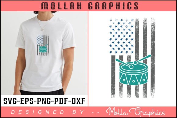 Evaluating a Patriotic Drumline Vector for Print Templates