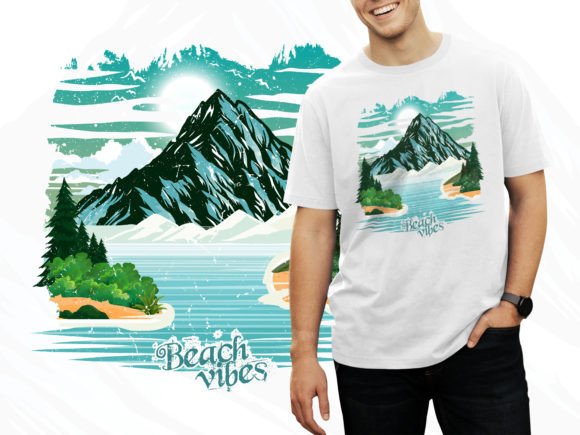 Evaluating the Beach Vibes Graphic for Print Templates