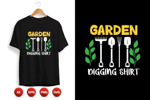 Garden Digging Design: A Flexible Graphic for Print Templates