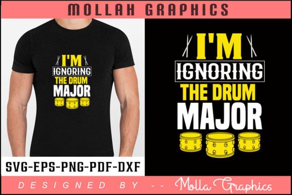 Ignoring the Drum Major T-Shirt: A Graphic Asset for Bold Print Templates