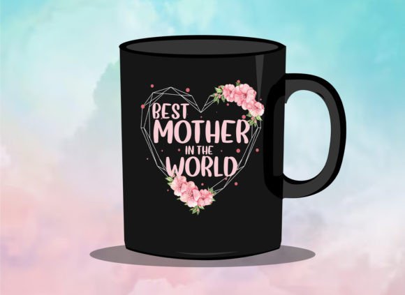 Mother's Day Mug and T-Shirt Graphics for Print Templates