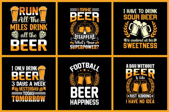Six Beer Graphics for Bloggers and Print Templates
