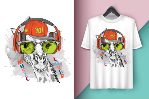 The Music Lover Giraffe: A Versatile Graphic for Brand Storytelling